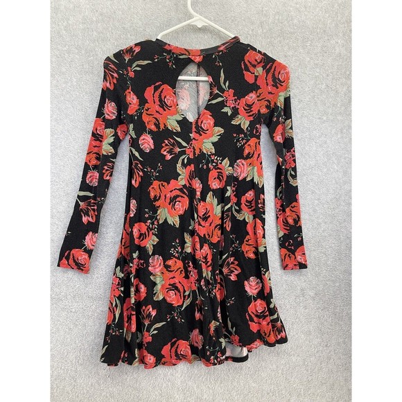 Tucker Tate Girls Dress Long Sleeve Black Floral Size Small (7/8) Fit & Flare - Picture 4 of 9